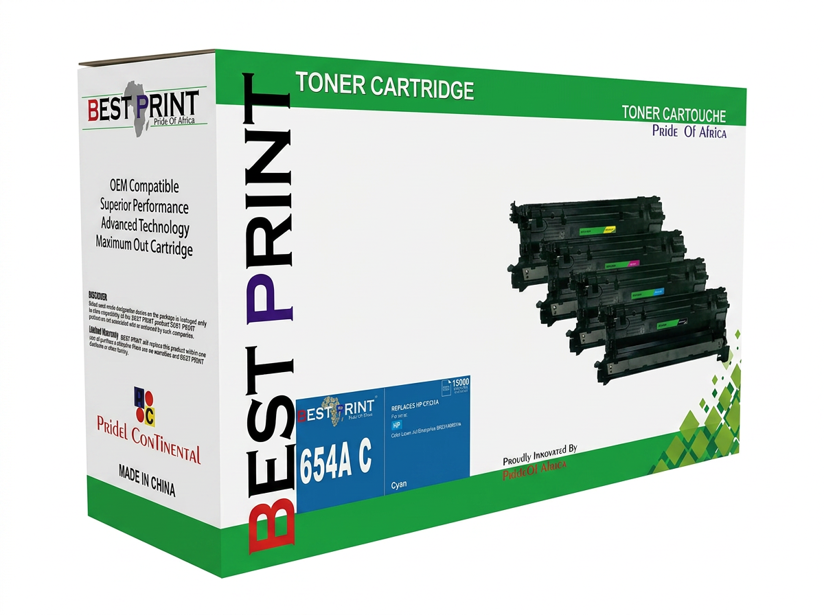 BEST PRINT 654A CYAN TONER CARTRIDGE