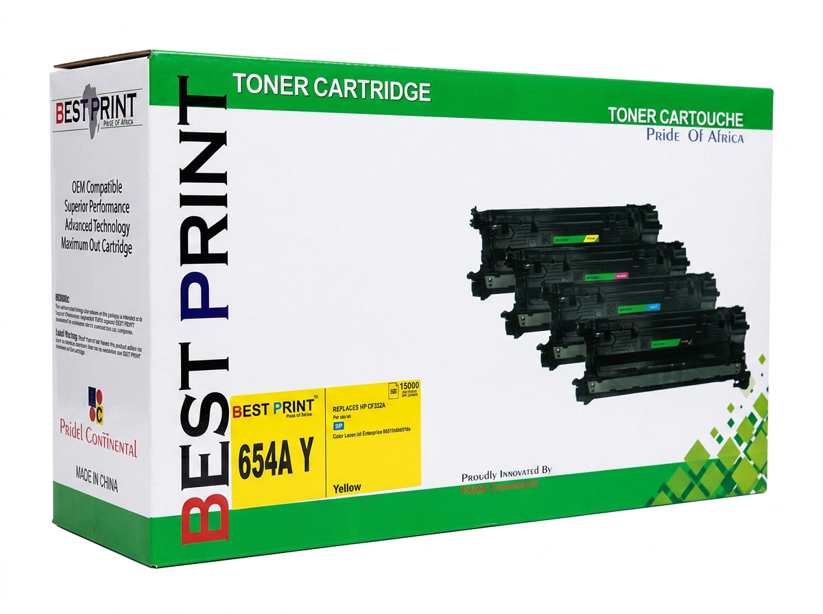 BEST PRINT 654A YELLOW TONER CARTRIDGE