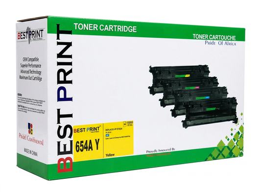 BEST PRINT 654A YELLOW TONER CARTRIDGE